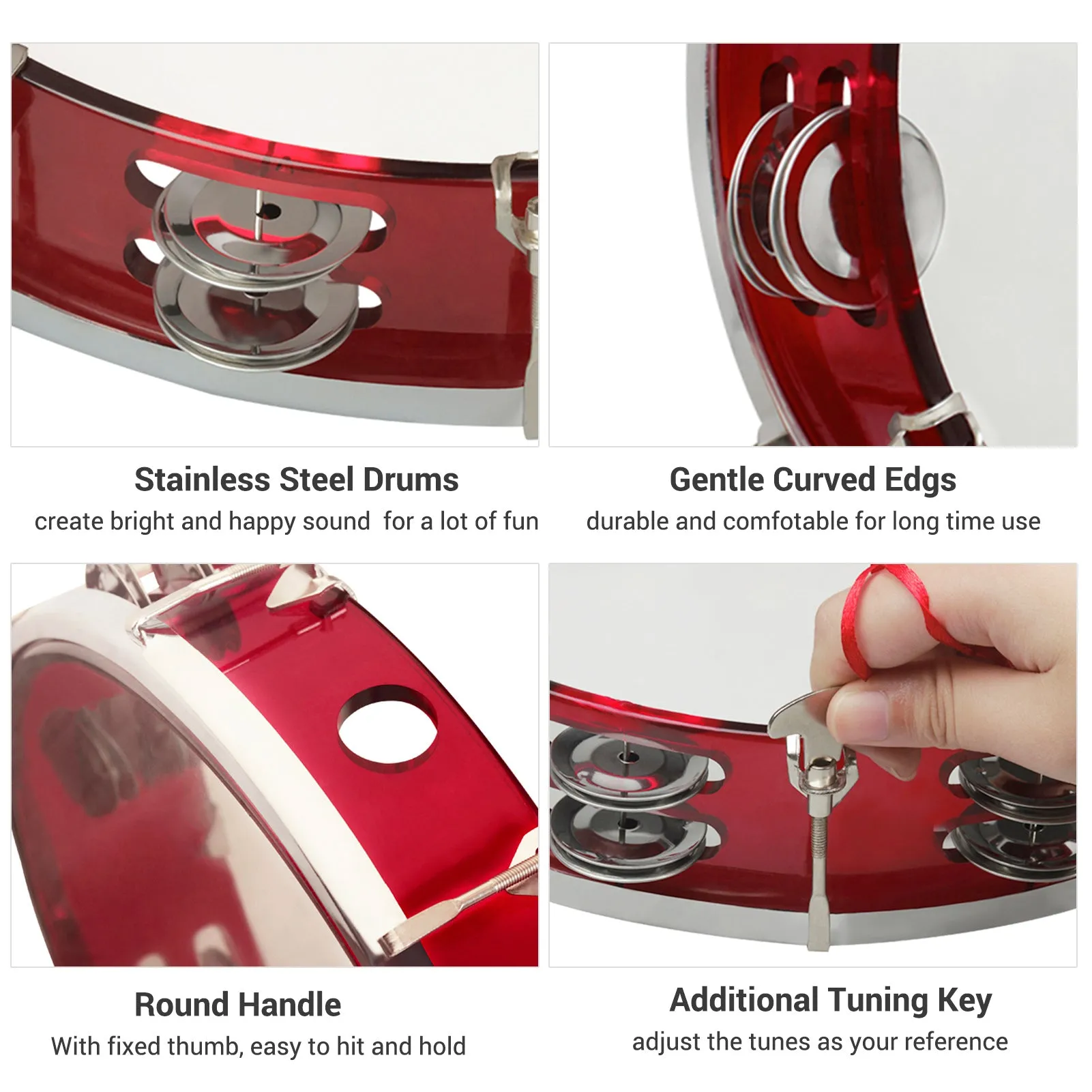 10 Inch Handheld Tambourine