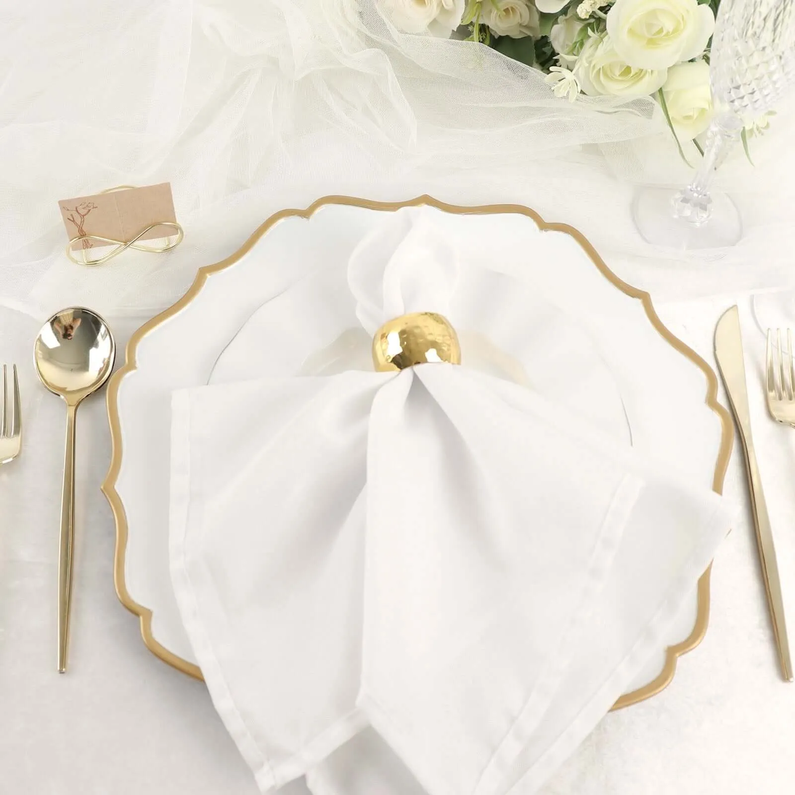 10 Pack Gold Metal Infinity Card Holder Stands, Table Number Stands, Wedding Table Place Card Menu Clips 3"