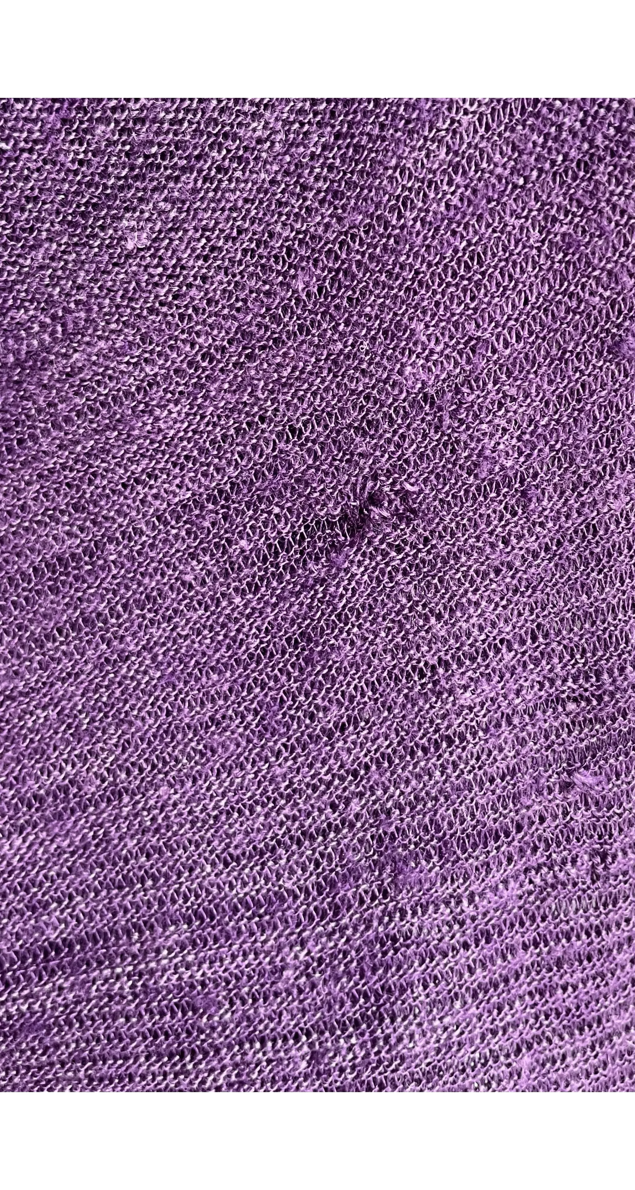 1970s Purple Knit Mini Dress & Head Scarf