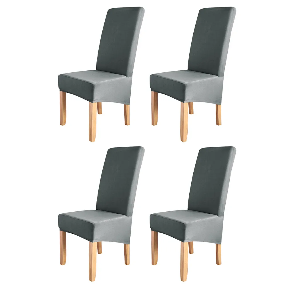 4 Piece  Solid Colour Chair Cover