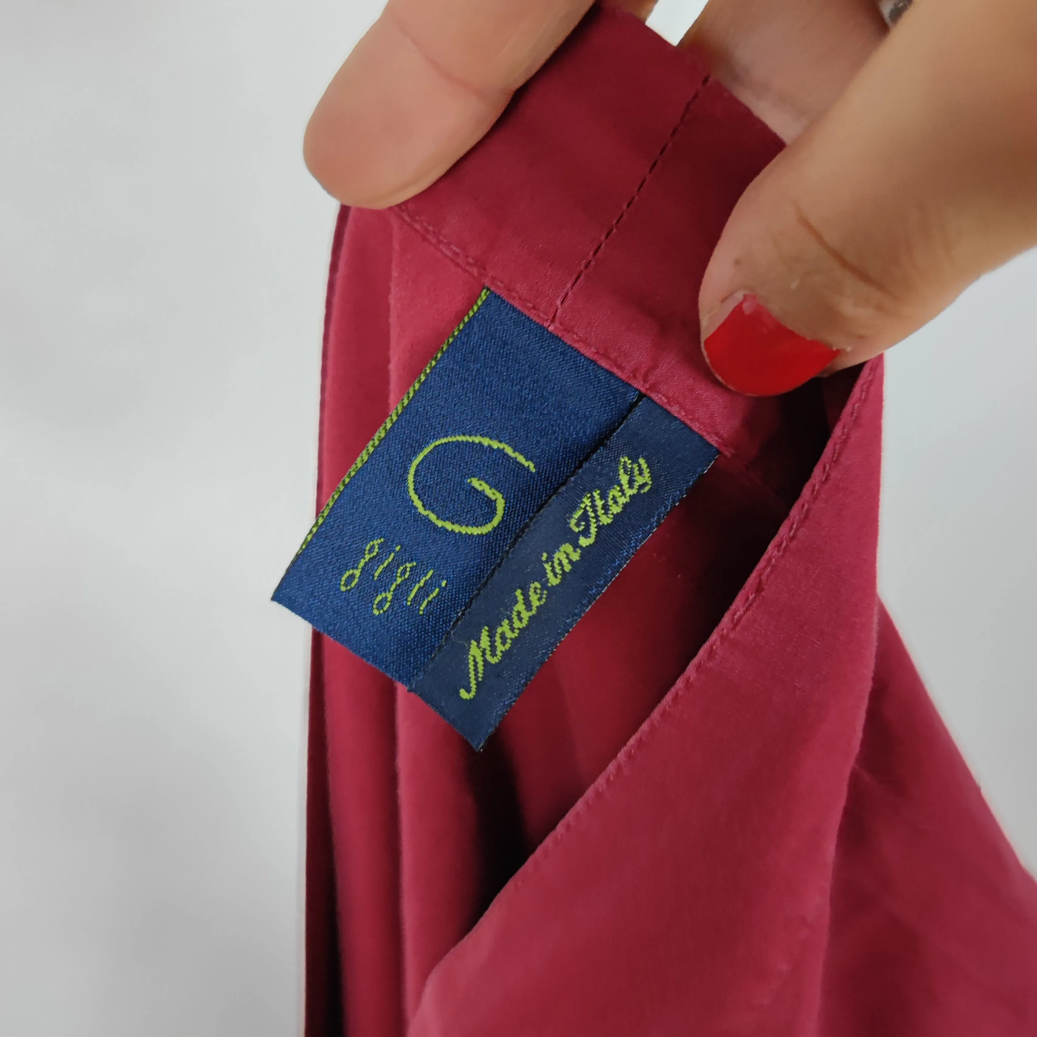 abito G di Gigli rosso con bottoni