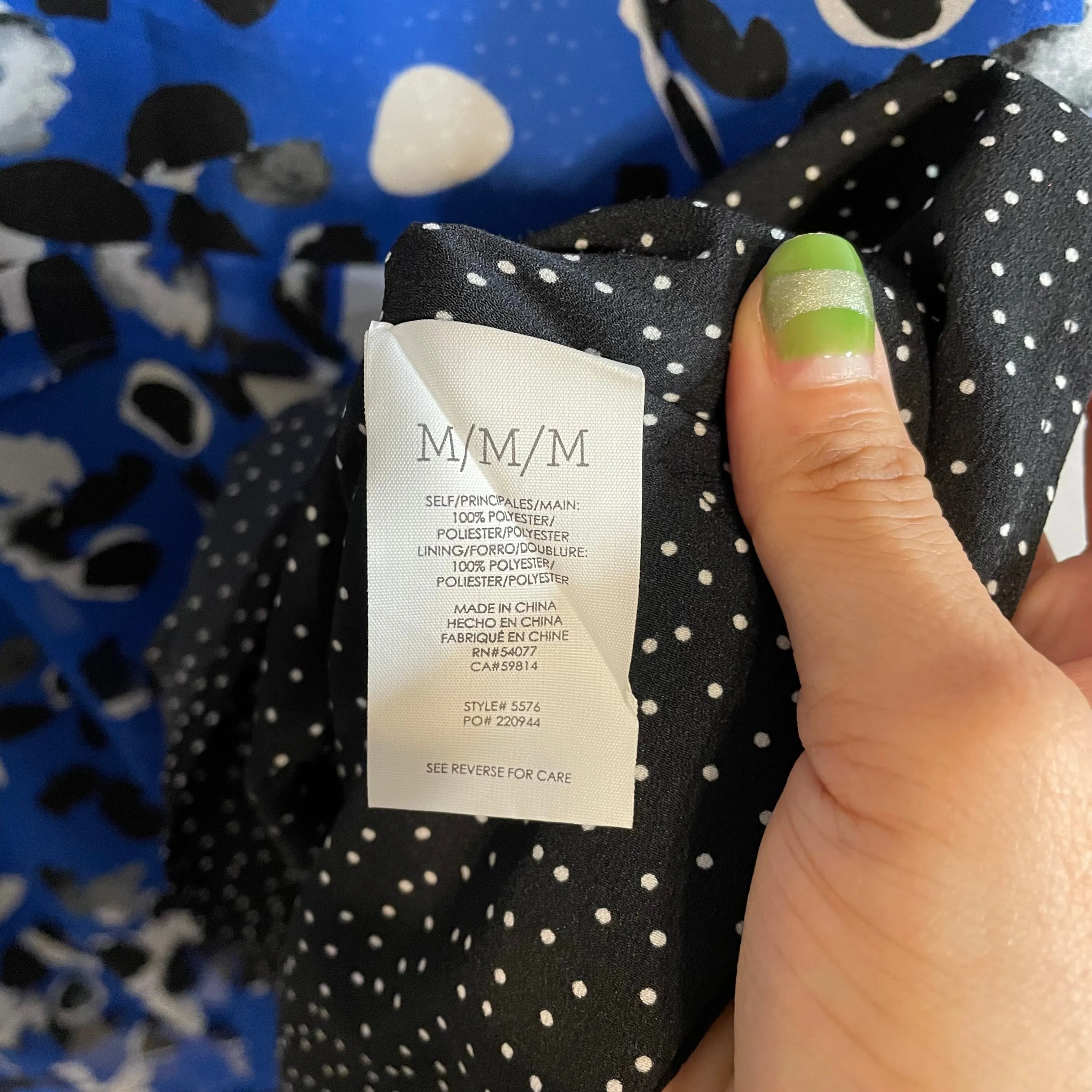 Abstract Polka Dot Button Dress