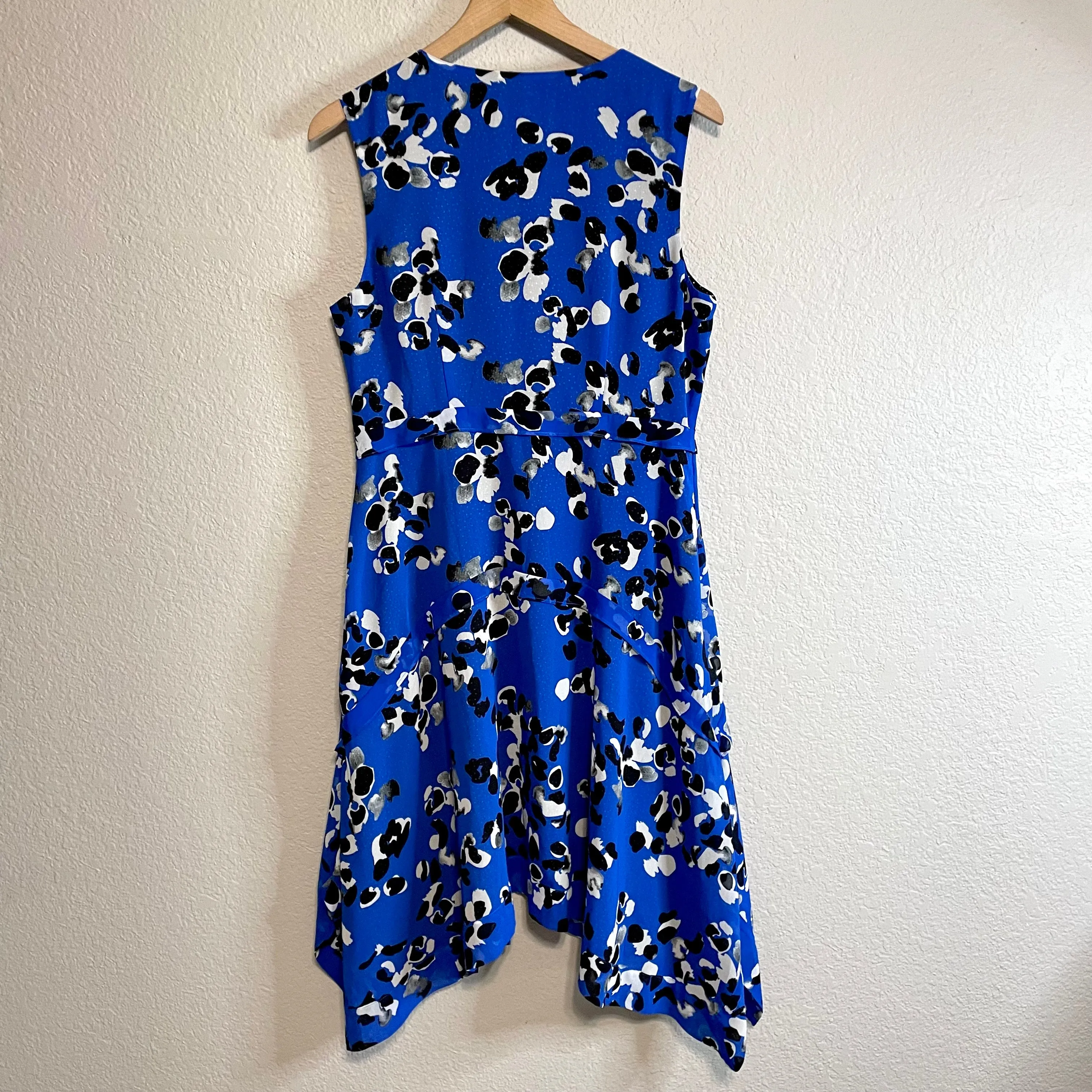 Abstract Polka Dot Button Dress