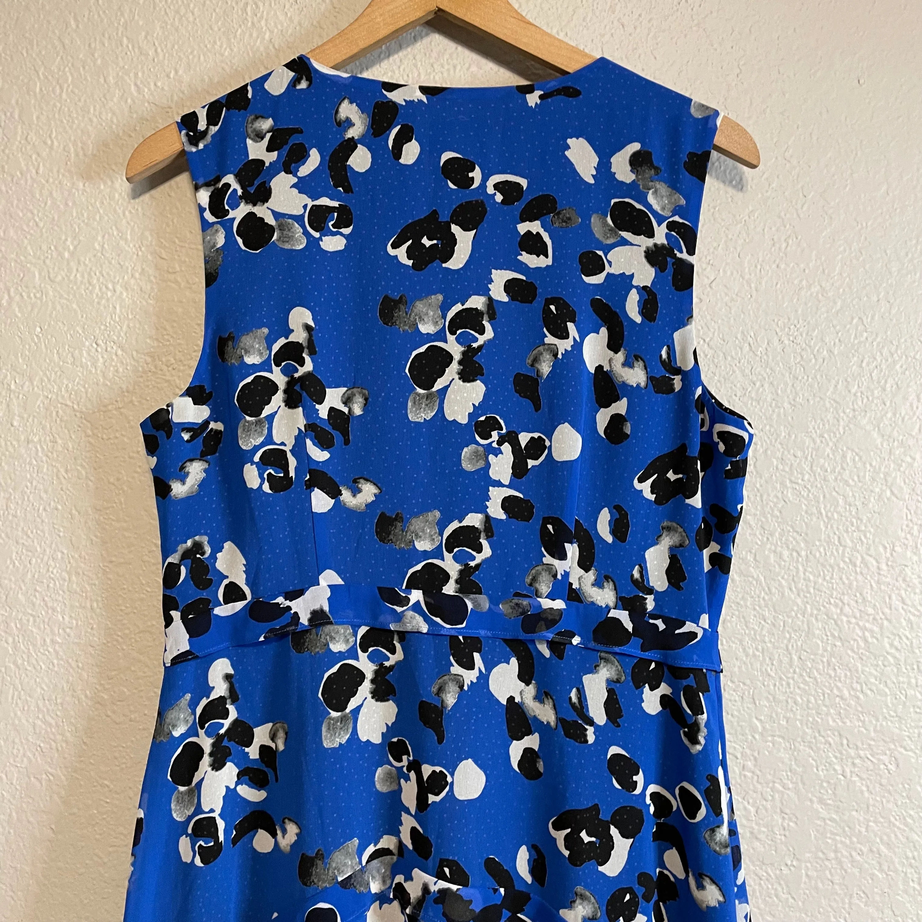 Abstract Polka Dot Button Dress