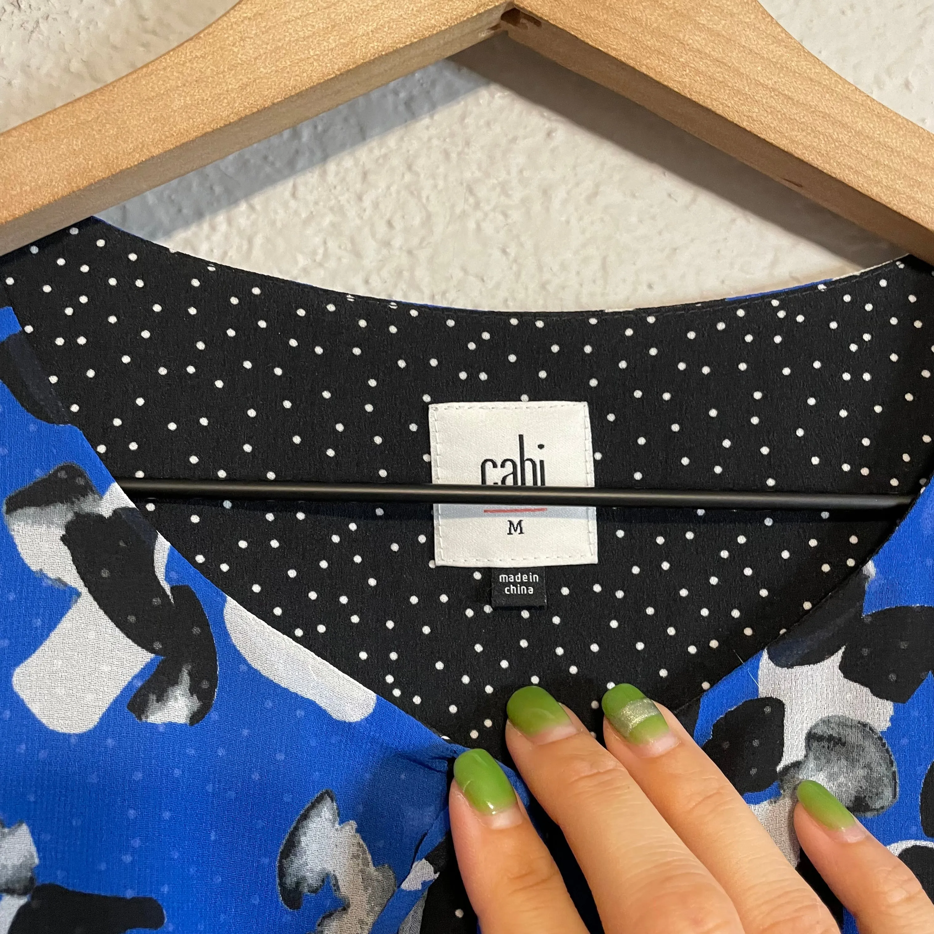 Abstract Polka Dot Button Dress