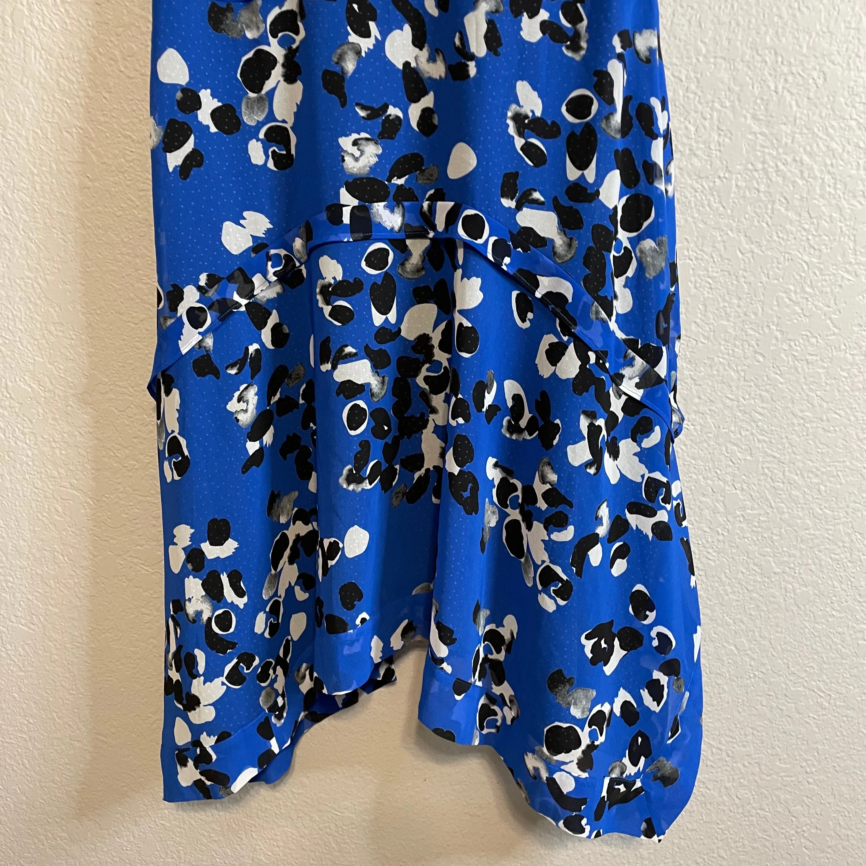 Abstract Polka Dot Button Dress