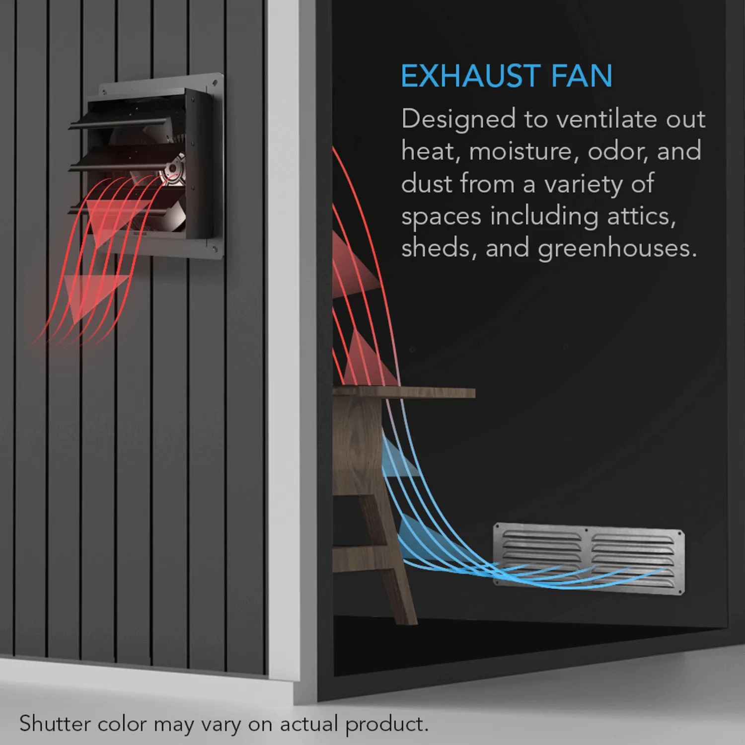 AC Infinity AIRLIFT S20, Shutter Exhaust Ventilation Fan 20", Speed Controller