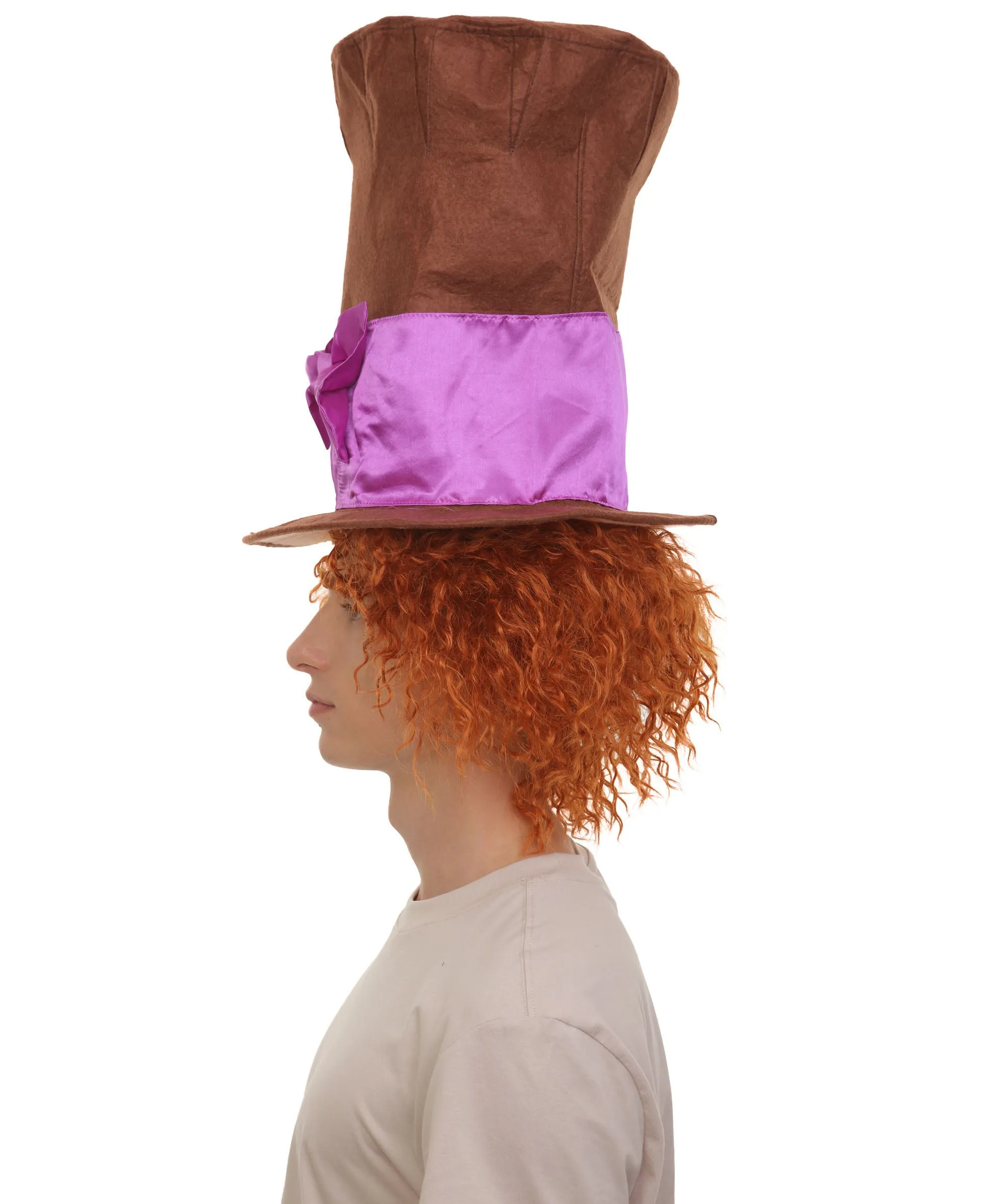 Adult Men's Orange Short Messy Curly  Wig | Best for Halloween | Flame-retardant Synthetic Fiber