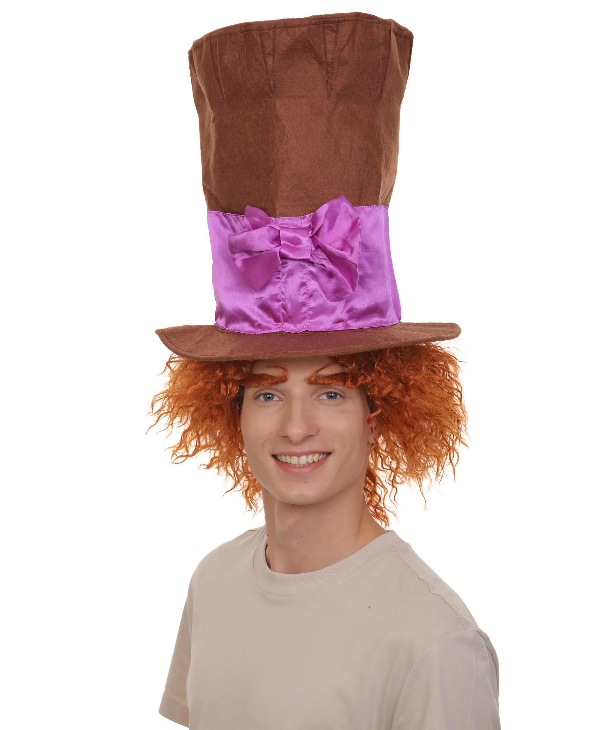 Adult Men's Orange Short Messy Curly  Wig | Best for Halloween | Flame-retardant Synthetic Fiber