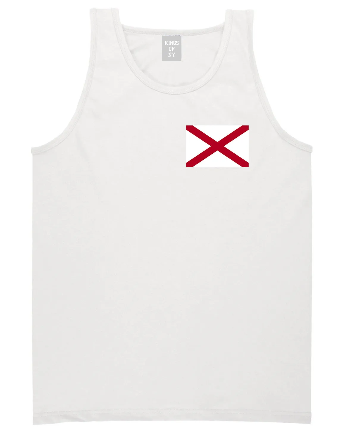 Alabama State Flag AL Chest Mens Tank Top T-Shirt