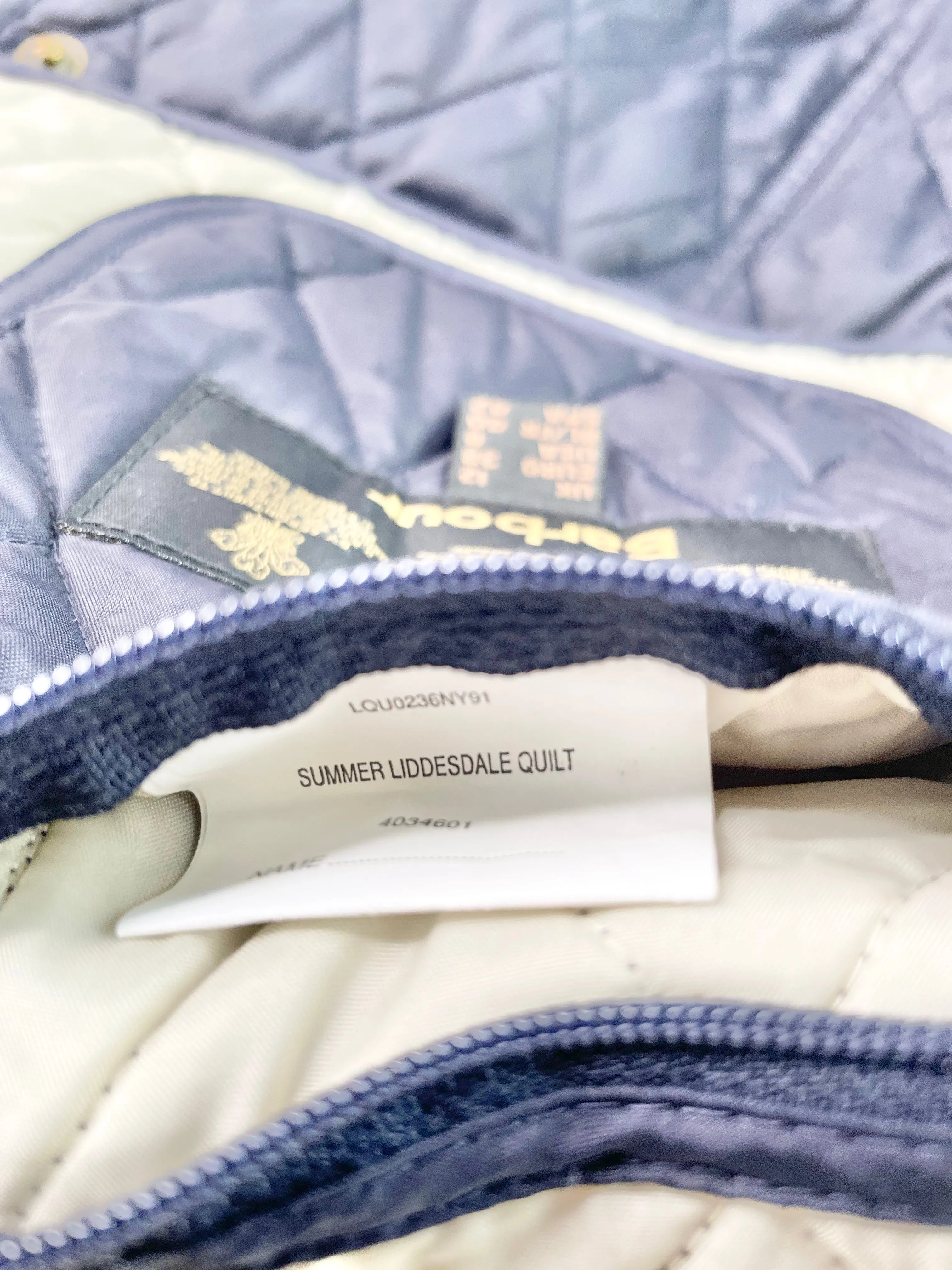 Barbour Navy Blue Liddesdale Quilted Jacket - AU12