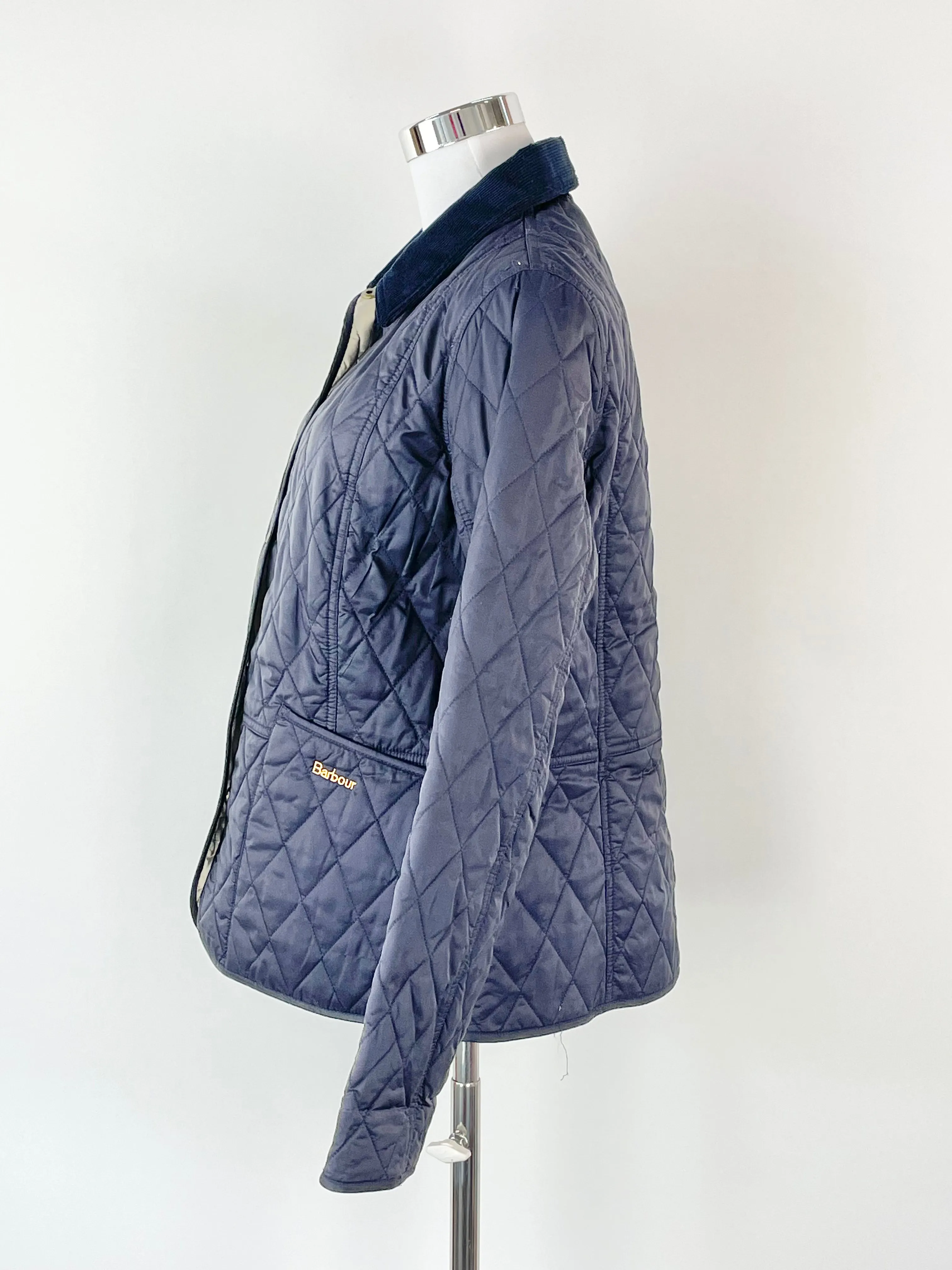 Barbour Navy Blue Liddesdale Quilted Jacket - AU12