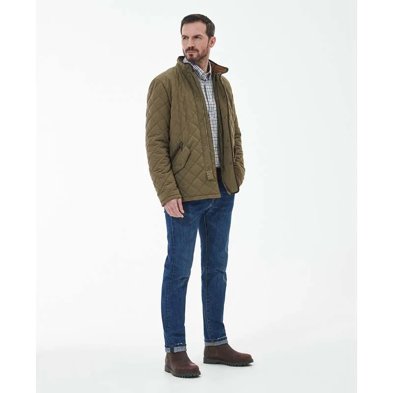 Barbour Shoveler Mens Waterproof Quilted Jacket - Clay