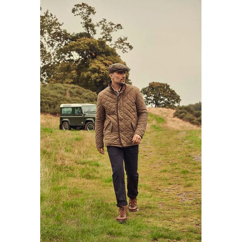 Barbour Shoveler Mens Waterproof Quilted Jacket - Clay