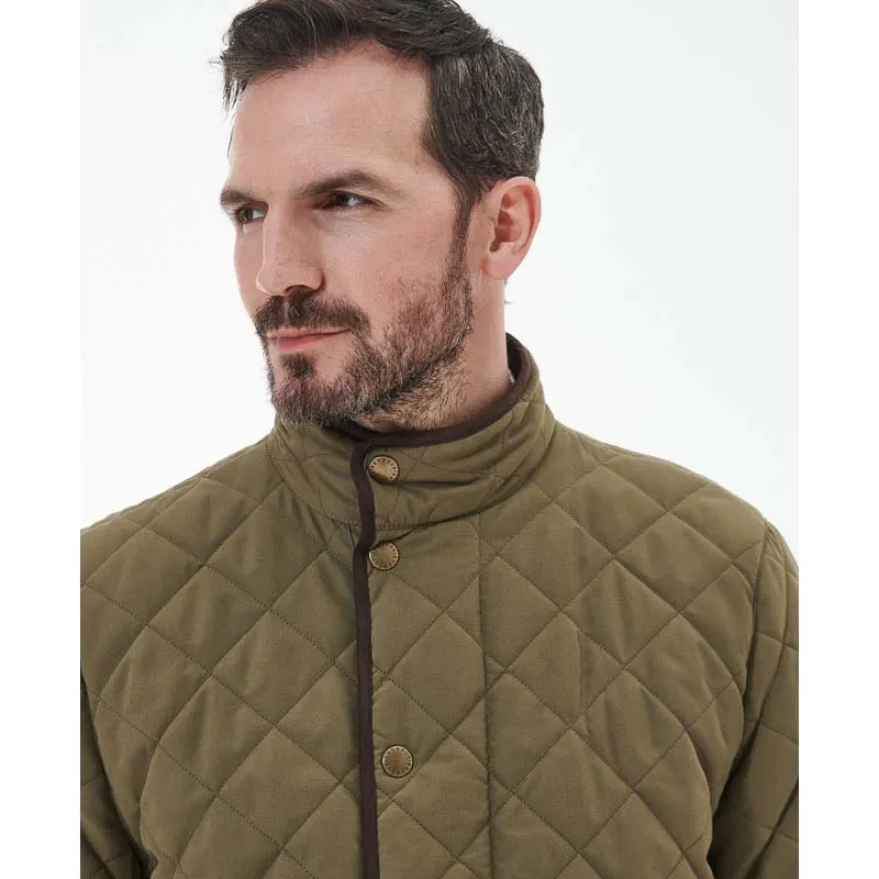 Barbour Shoveler Mens Waterproof Quilted Jacket - Clay