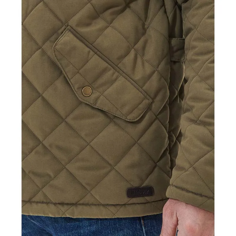 Barbour Shoveler Mens Waterproof Quilted Jacket - Clay