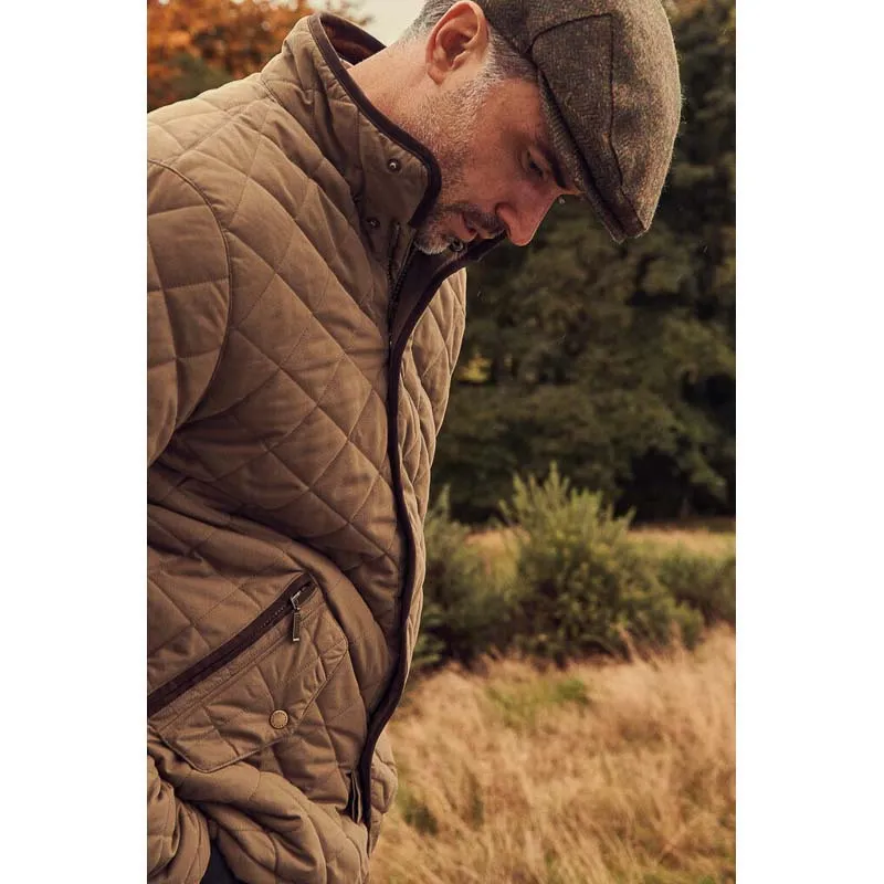 Barbour Shoveler Mens Waterproof Quilted Jacket - Clay