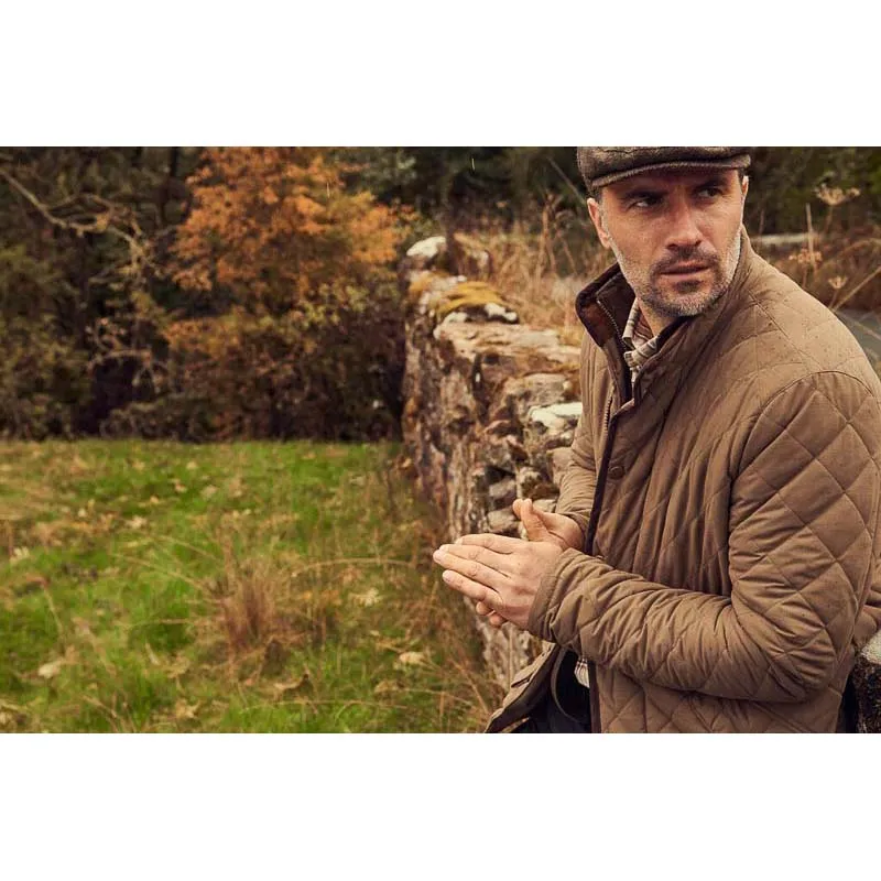 Barbour Shoveler Mens Waterproof Quilted Jacket - Clay