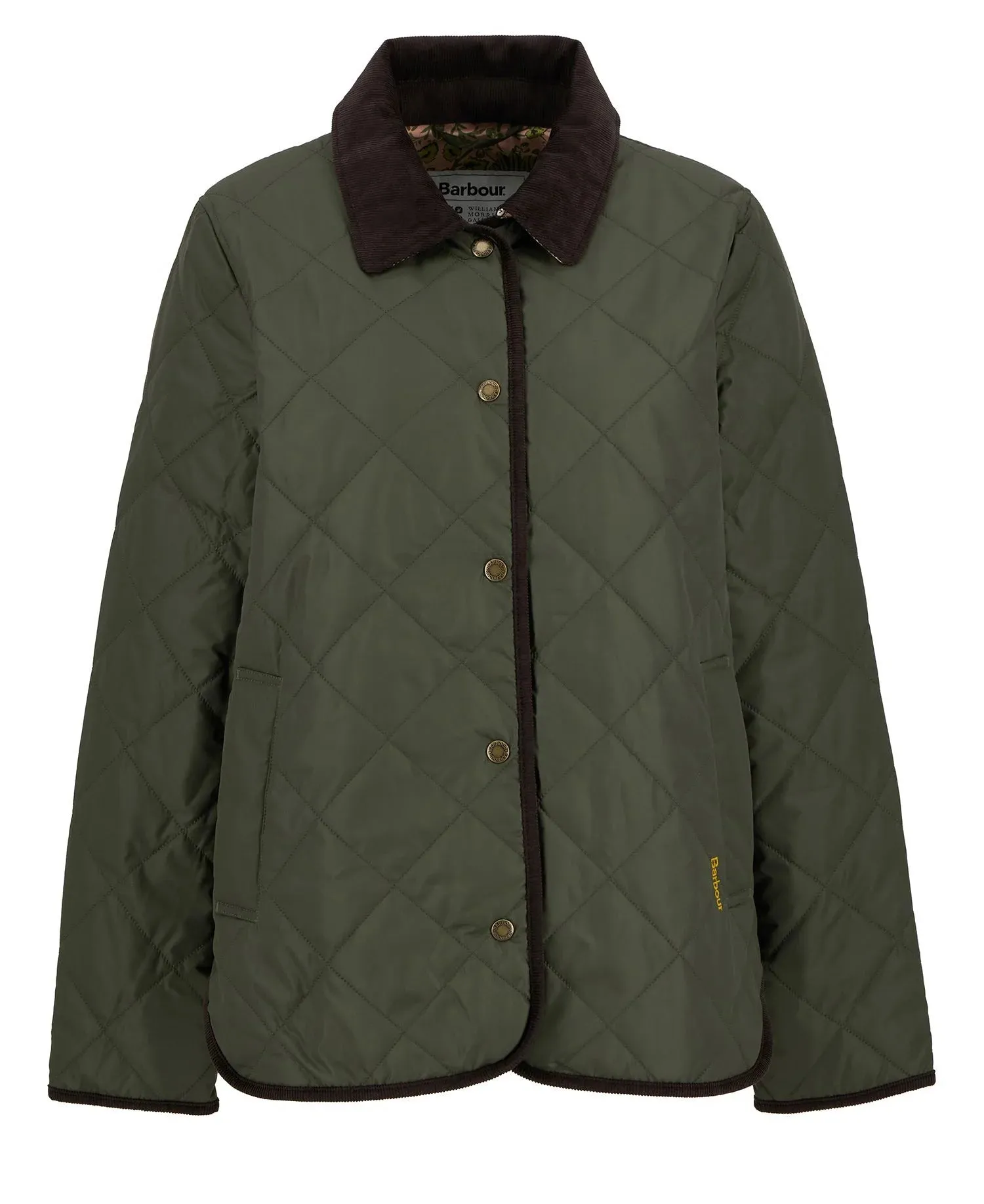 Barbour x William Morris Gallery Women's Isabella Quilted Jacket - Olive/Eyebright