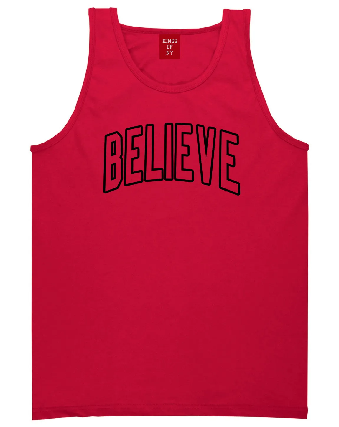 Believe Outline Mens Tank Top Shirt