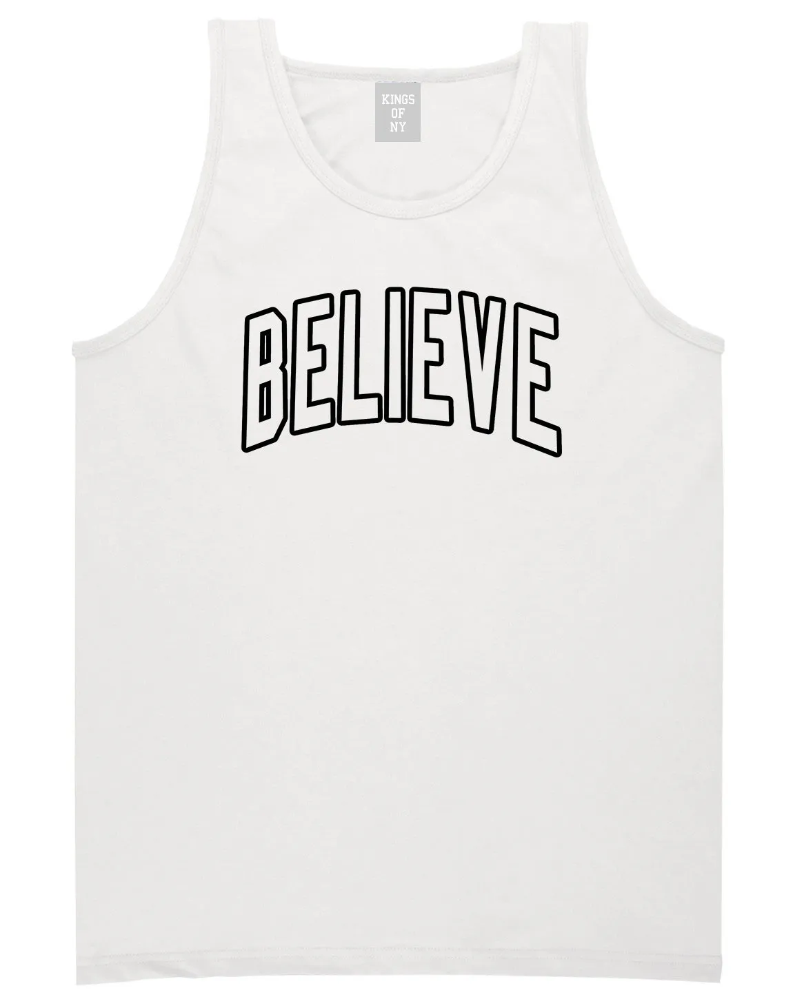 Believe Outline Mens Tank Top Shirt