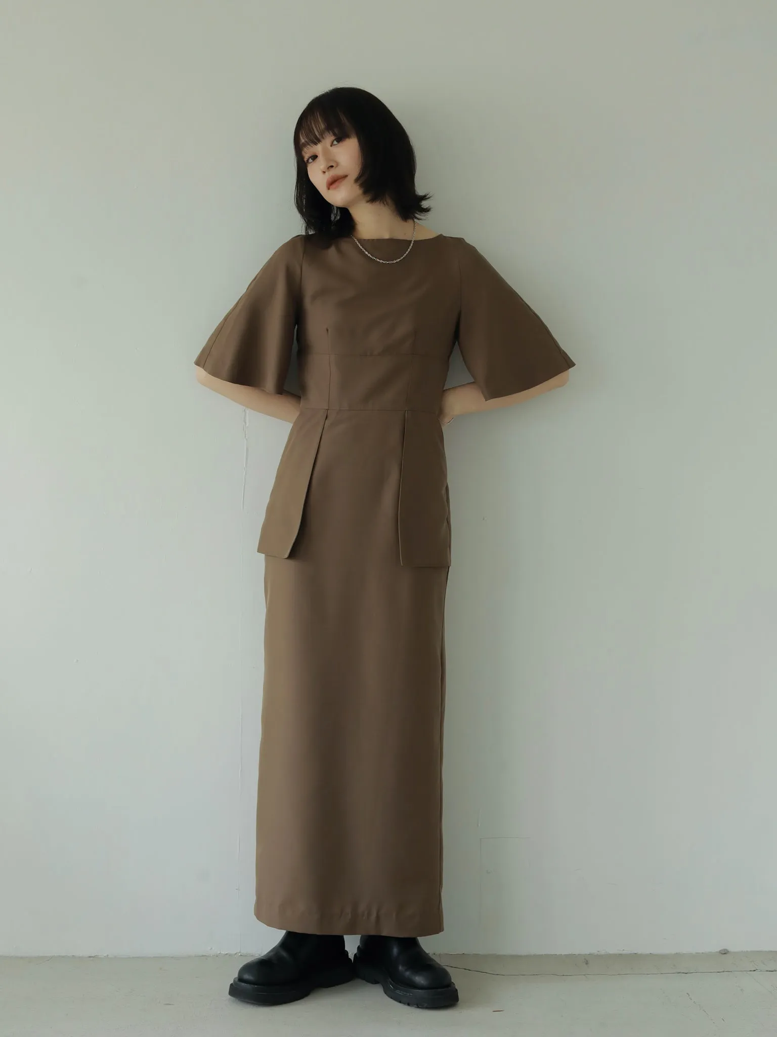 CAPE SLEEVE DRESS
