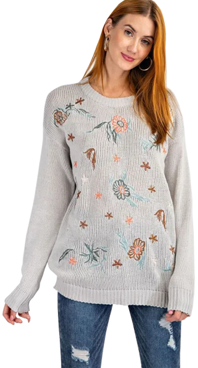 Easel Embroidered Sweater