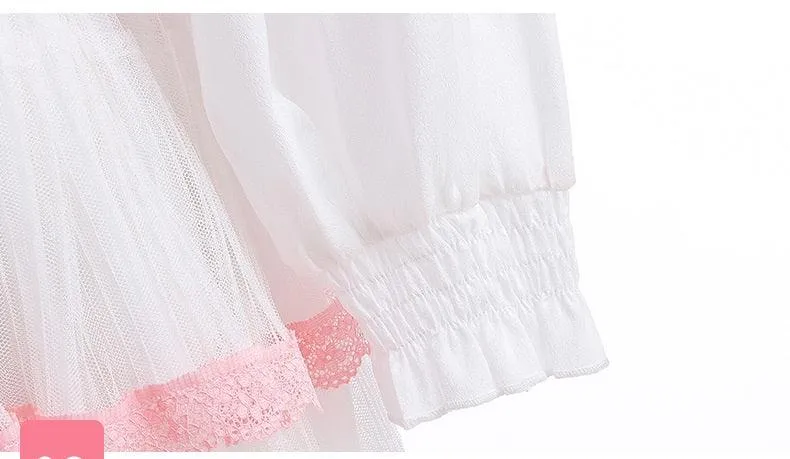 Elegant Lace Girl's Gown Girls' fashionable one shoulder long sleeved dress for countryside outings casual dress for carnival birthdays host's performance attire