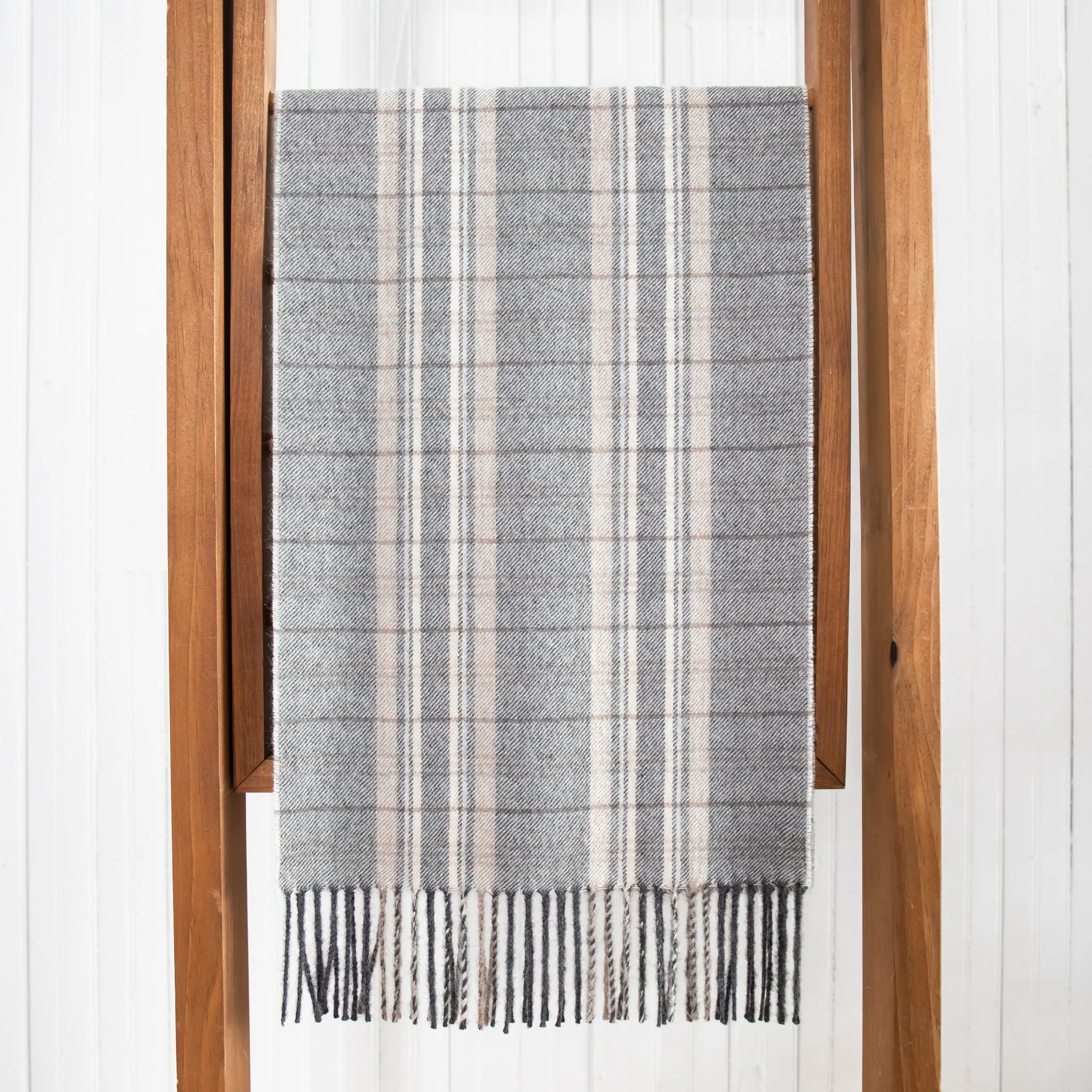 Fluff Alpaca Plaid Baby Alpaca Scarf