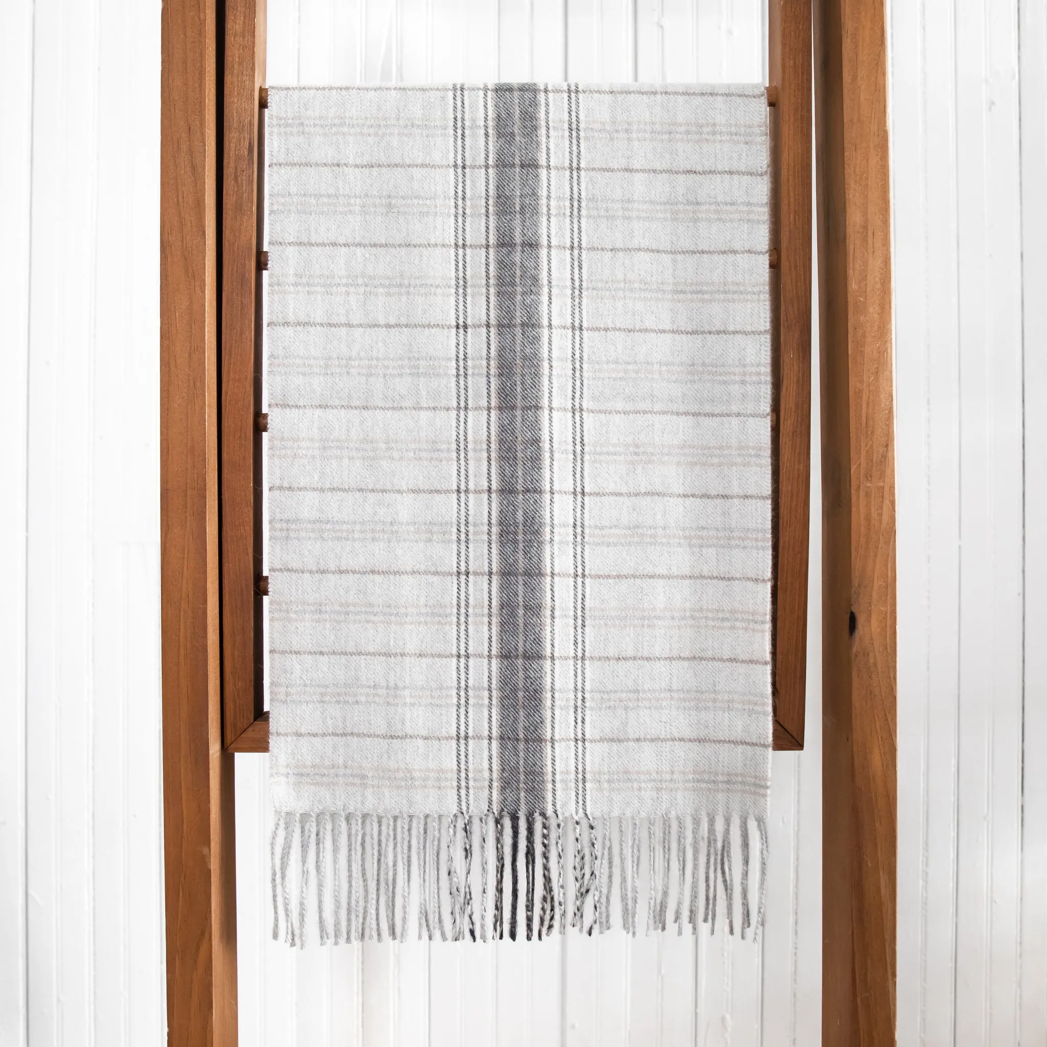 Fluff Alpaca Plaid Baby Alpaca Scarf