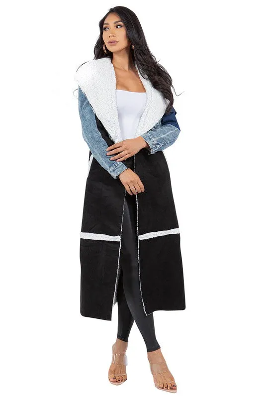 Fuzzy Teddy Trench Coat