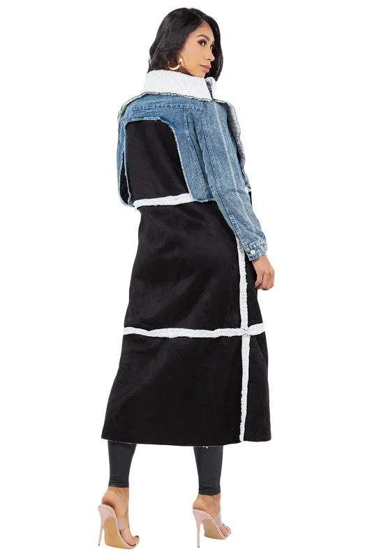 Fuzzy Teddy Trench Coat