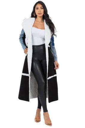 Fuzzy Teddy Trench Coat