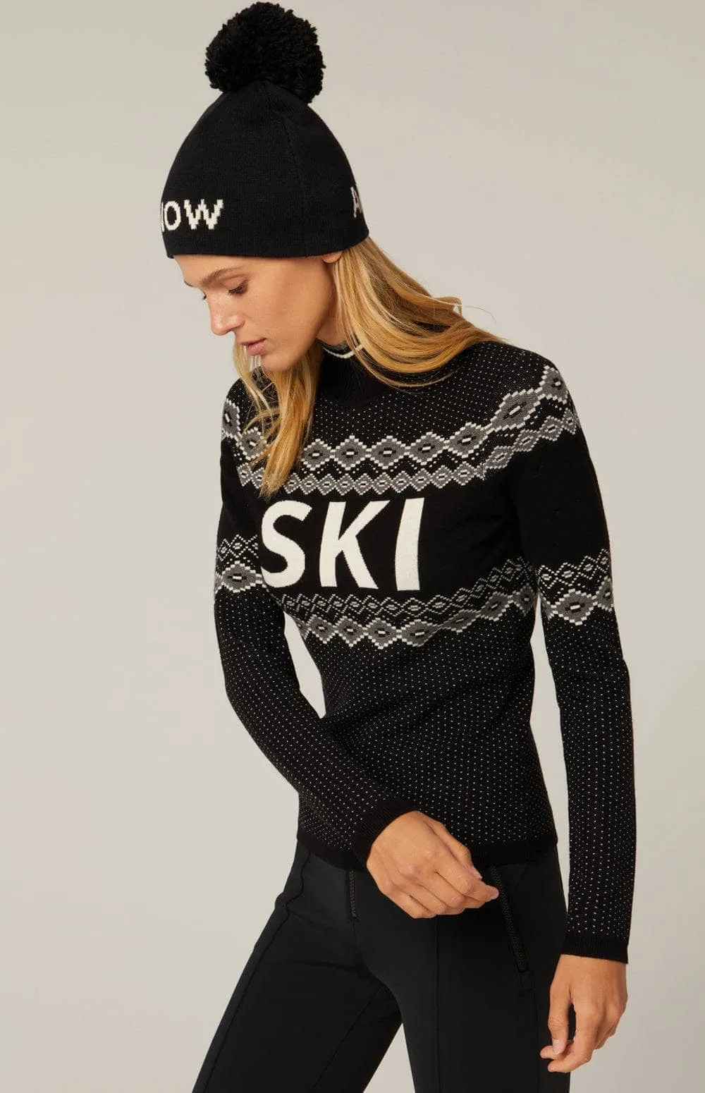 Goldie Mock Neck Sweater | Black