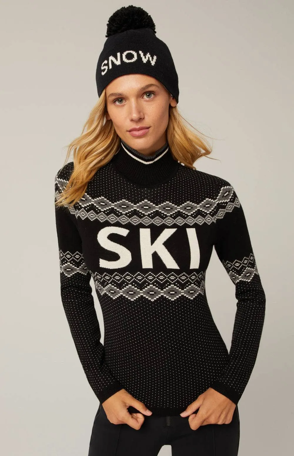 Goldie Mock Neck Sweater | Black