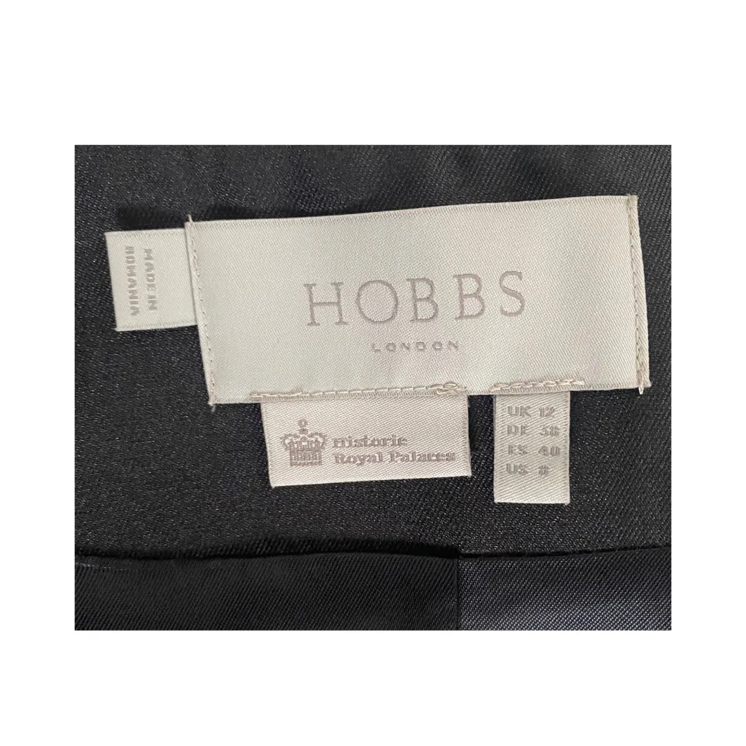 Hobbs Passiflora Coat Palace Collection Black Floral SIZE 12