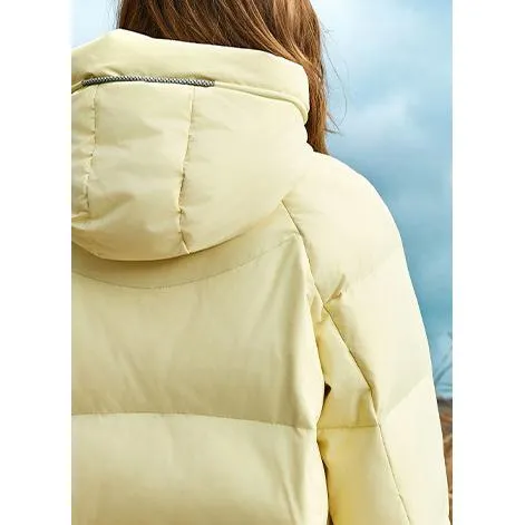 Hooded Cropped Puffa Down Jacket