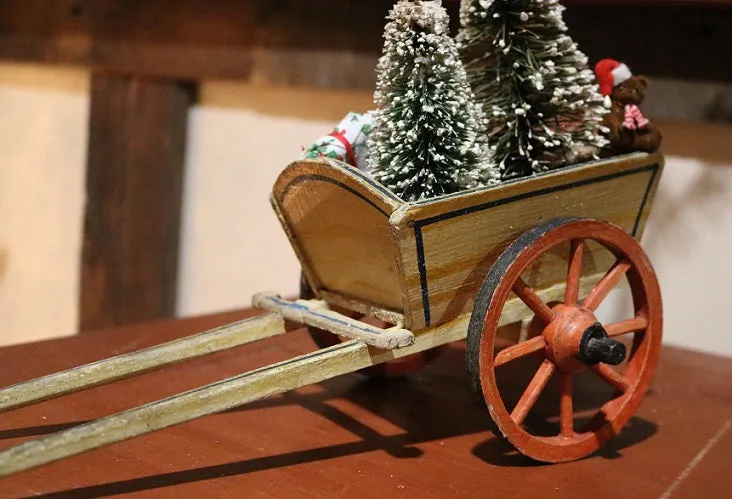 Horse Pull Toy and Paint Decorated Cart Fantastic
