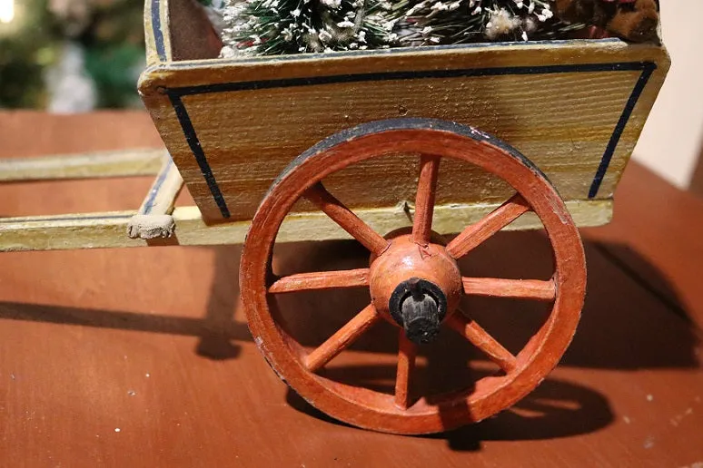 Horse Pull Toy and Paint Decorated Cart Fantastic