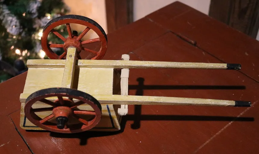 Horse Pull Toy and Paint Decorated Cart Fantastic