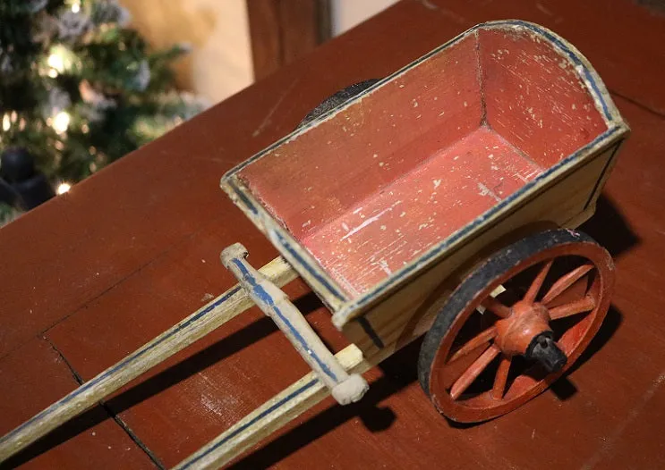 Horse Pull Toy and Paint Decorated Cart Fantastic