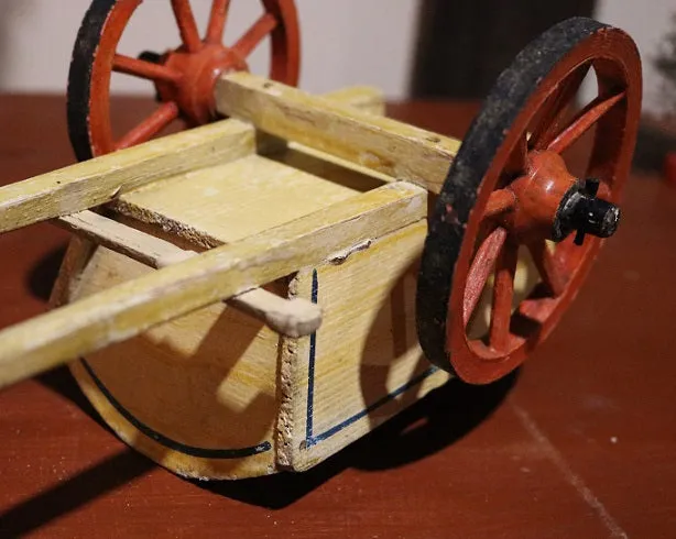 Horse Pull Toy and Paint Decorated Cart Fantastic