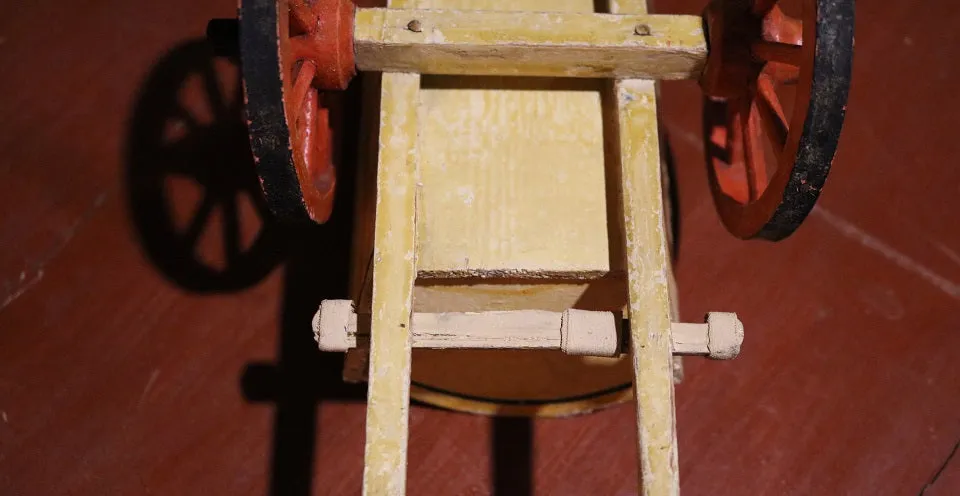 Horse Pull Toy and Paint Decorated Cart Fantastic