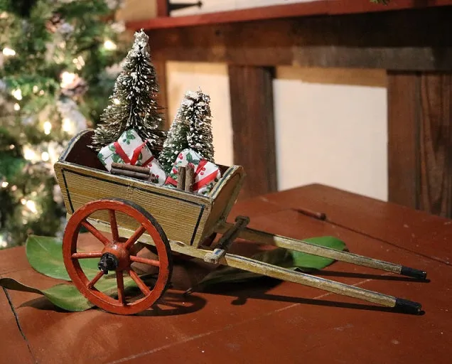 Horse Pull Toy and Paint Decorated Cart Fantastic
