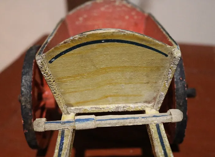 Horse Pull Toy and Paint Decorated Cart Fantastic