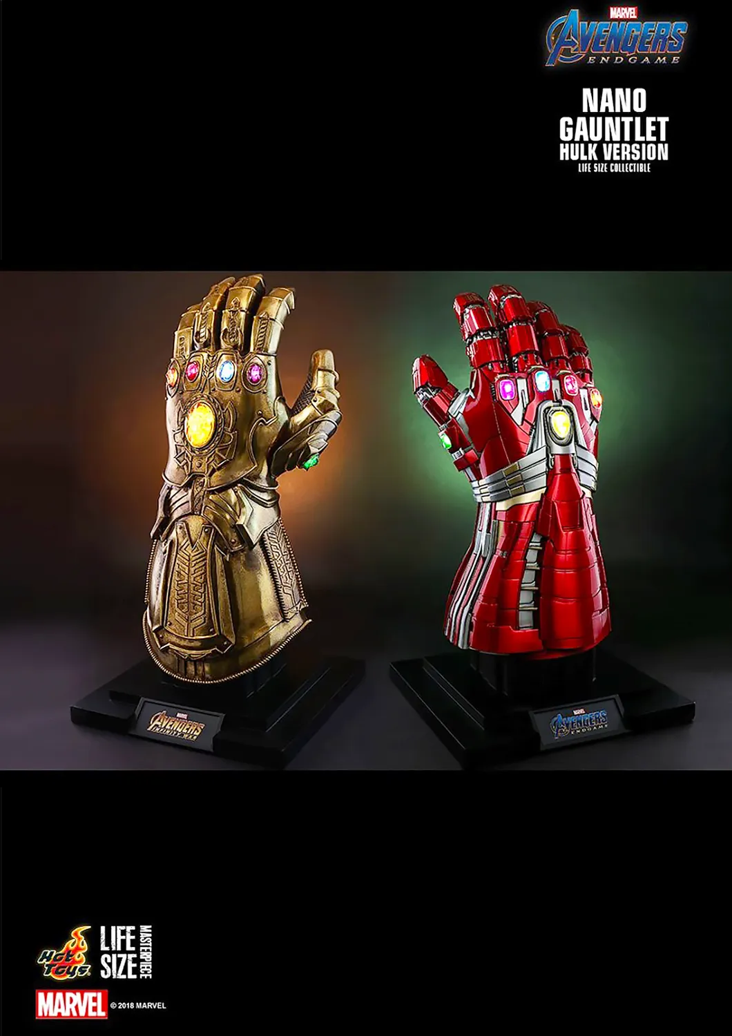 HOT TOYS MARVEL  AVENGERS ENDGAME NANO GAUNTLET (HULK VERSION) LIFE-SIZE COLLECTIBLE - LMS008