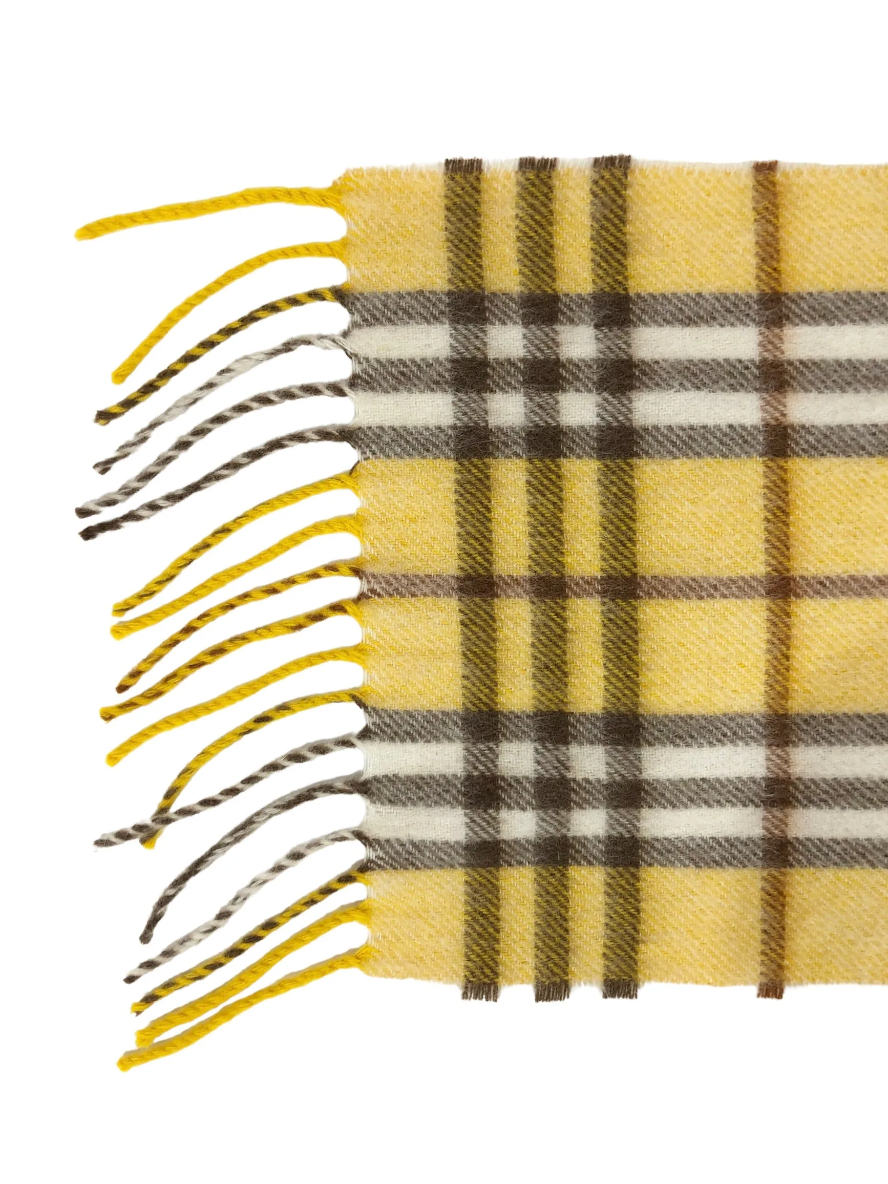 House Check Cashmere Fringe Scarf is on