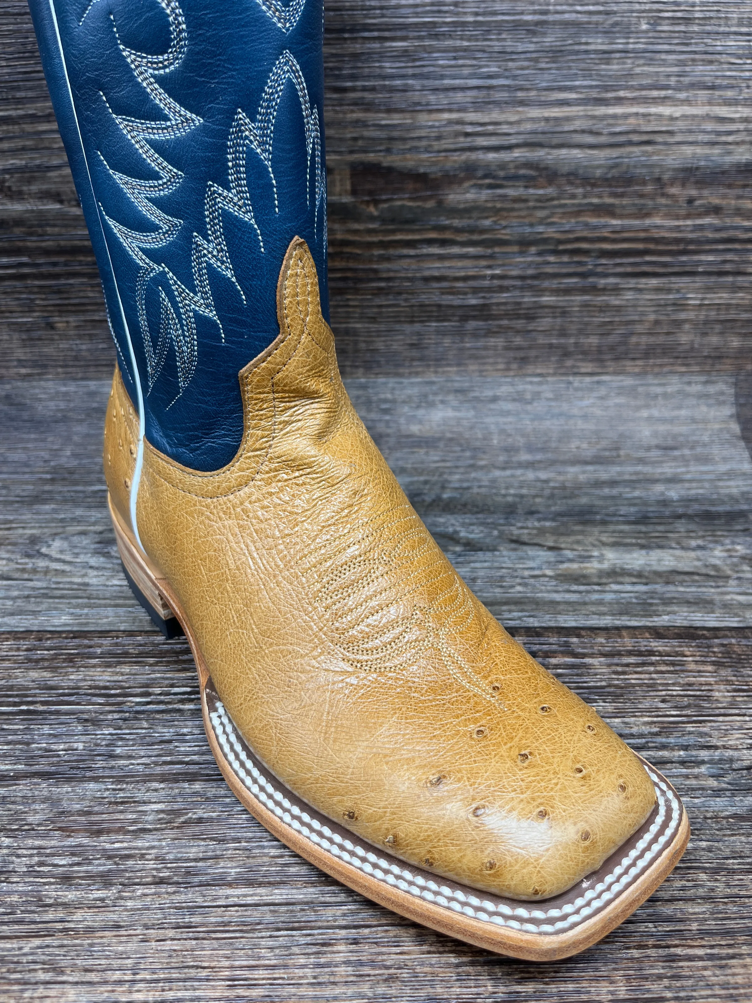 HP8011 Men's Genuine Smooth Ostrich Square Toe Western Boot by Horse Power