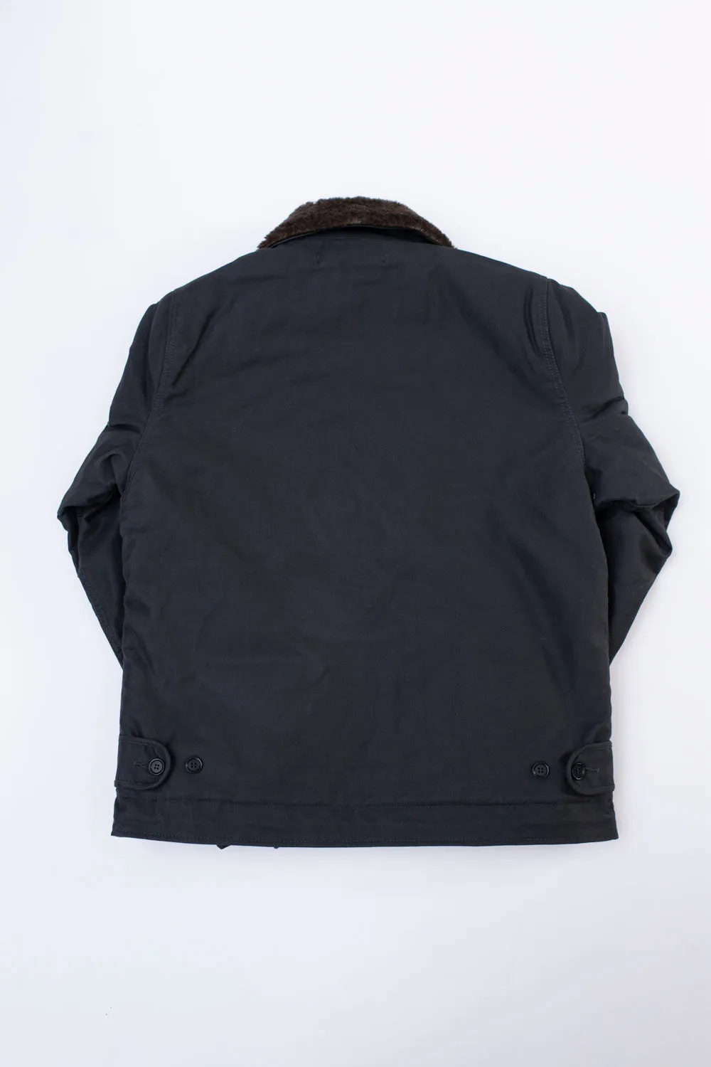 IHM-37-BLK - Oiled Whipcord N1 Deck Jacket - Black