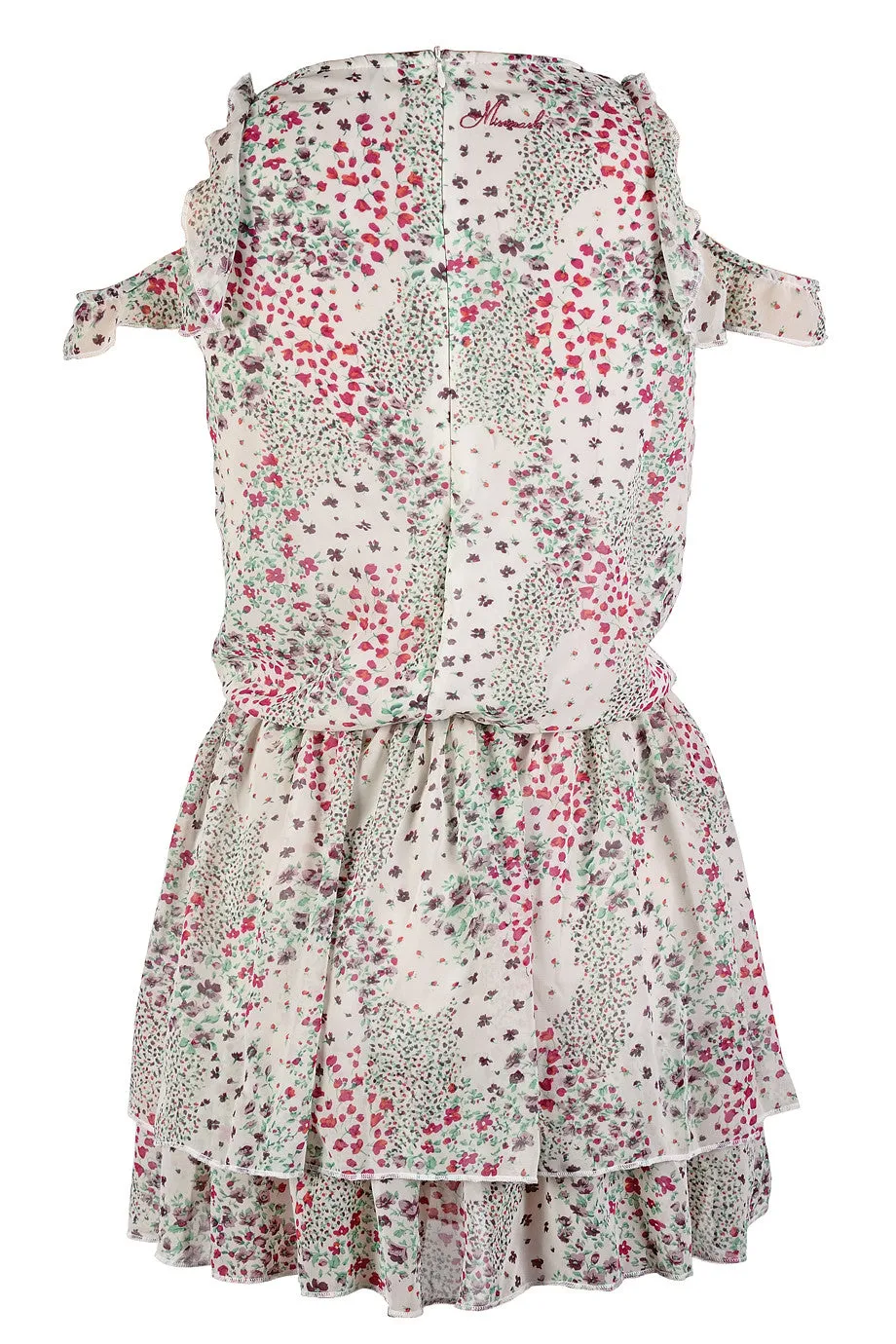 KALEDUPA Nude Floral Dress